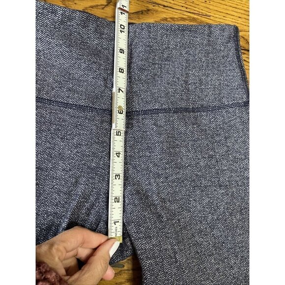 Lululemon Wunder Under Heather Blue Athleisure Crop Leggings Pants Size 6 - Picture 6 of 10